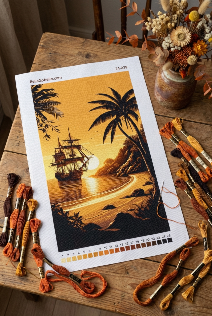 Segelboot nächtliche Silhouette