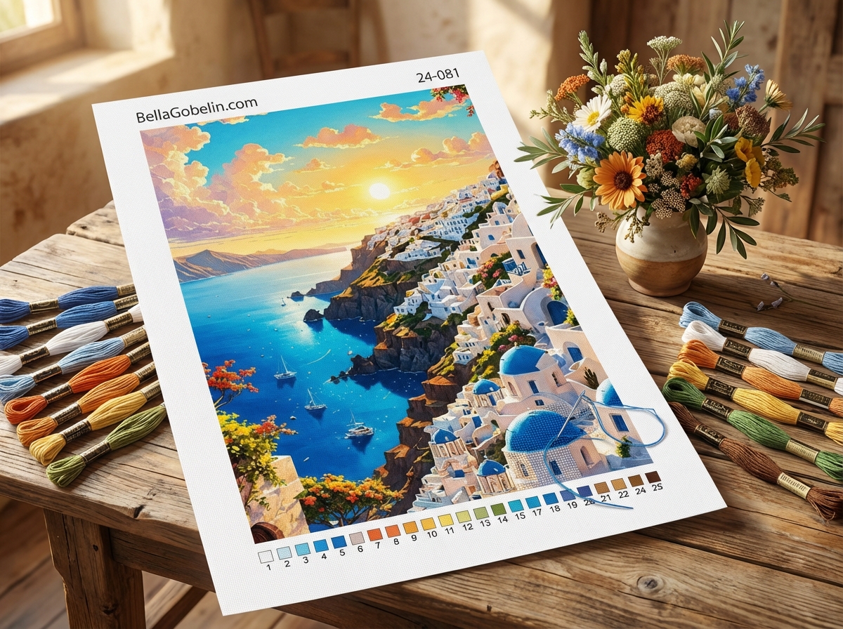 Sonnenuntergang in Santorin