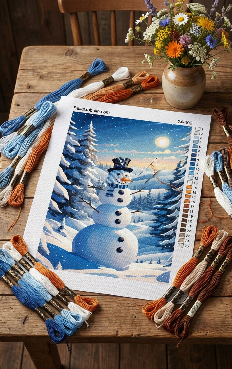 Der fröhliche Schneemann