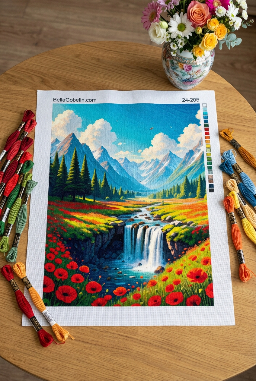 Wasserfall in den Bergen