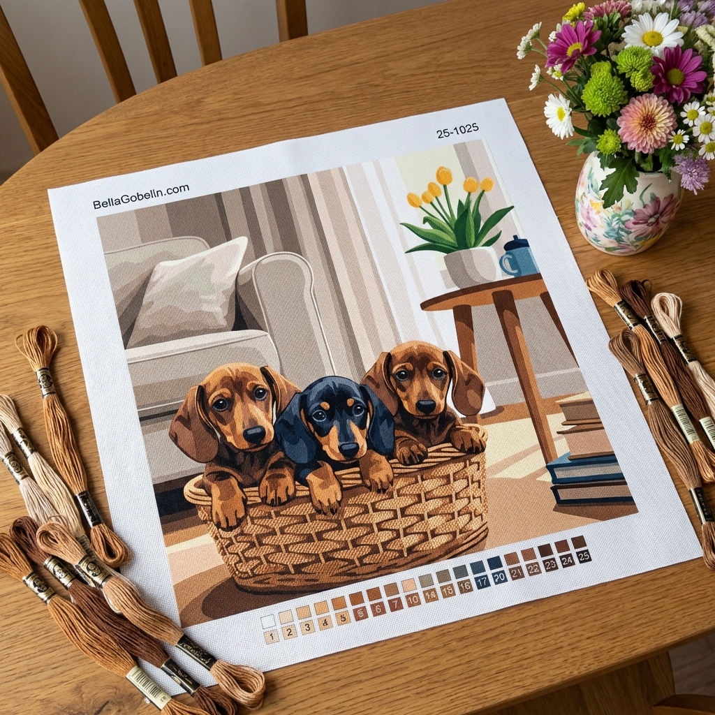 Taxische Hunde im Wohnzimmer