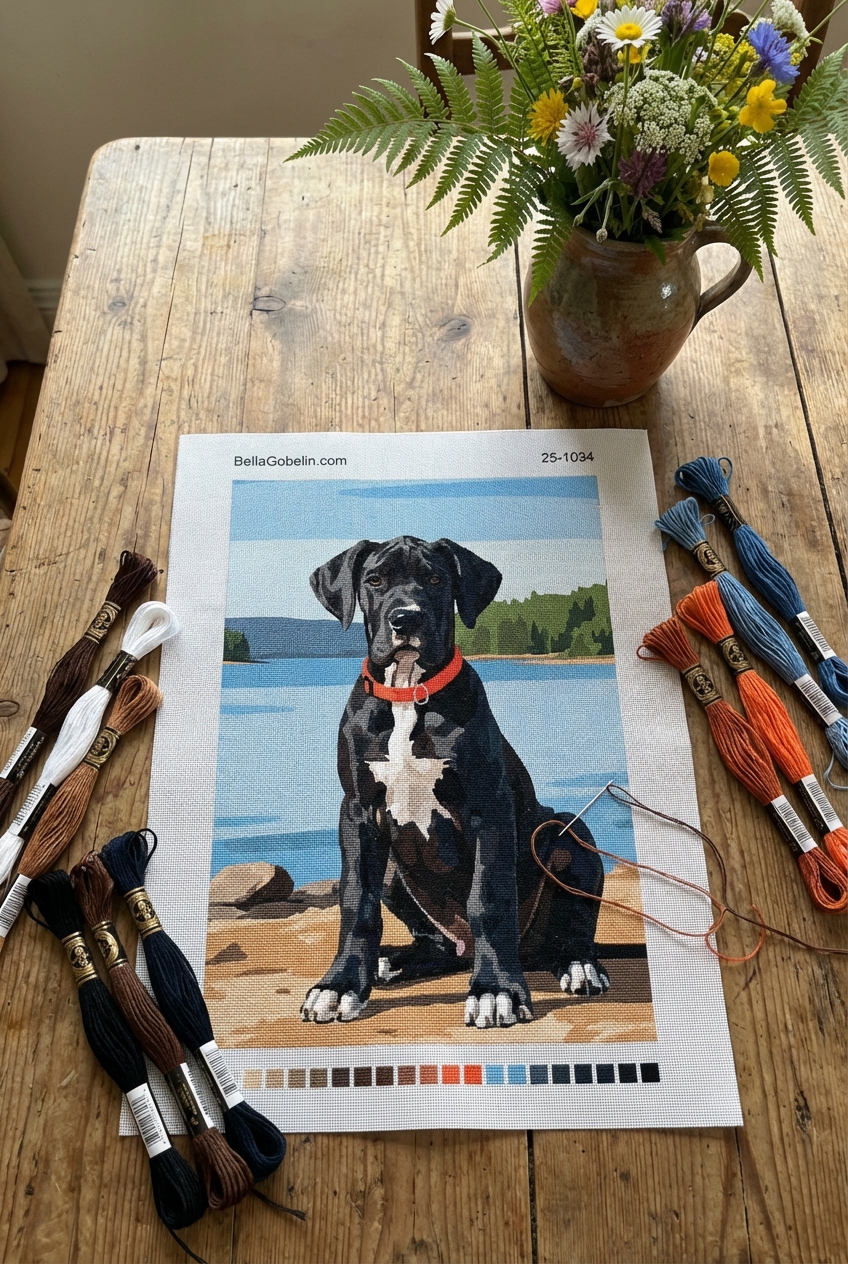 Hundeporträt - Schwarzer Hundewelpen