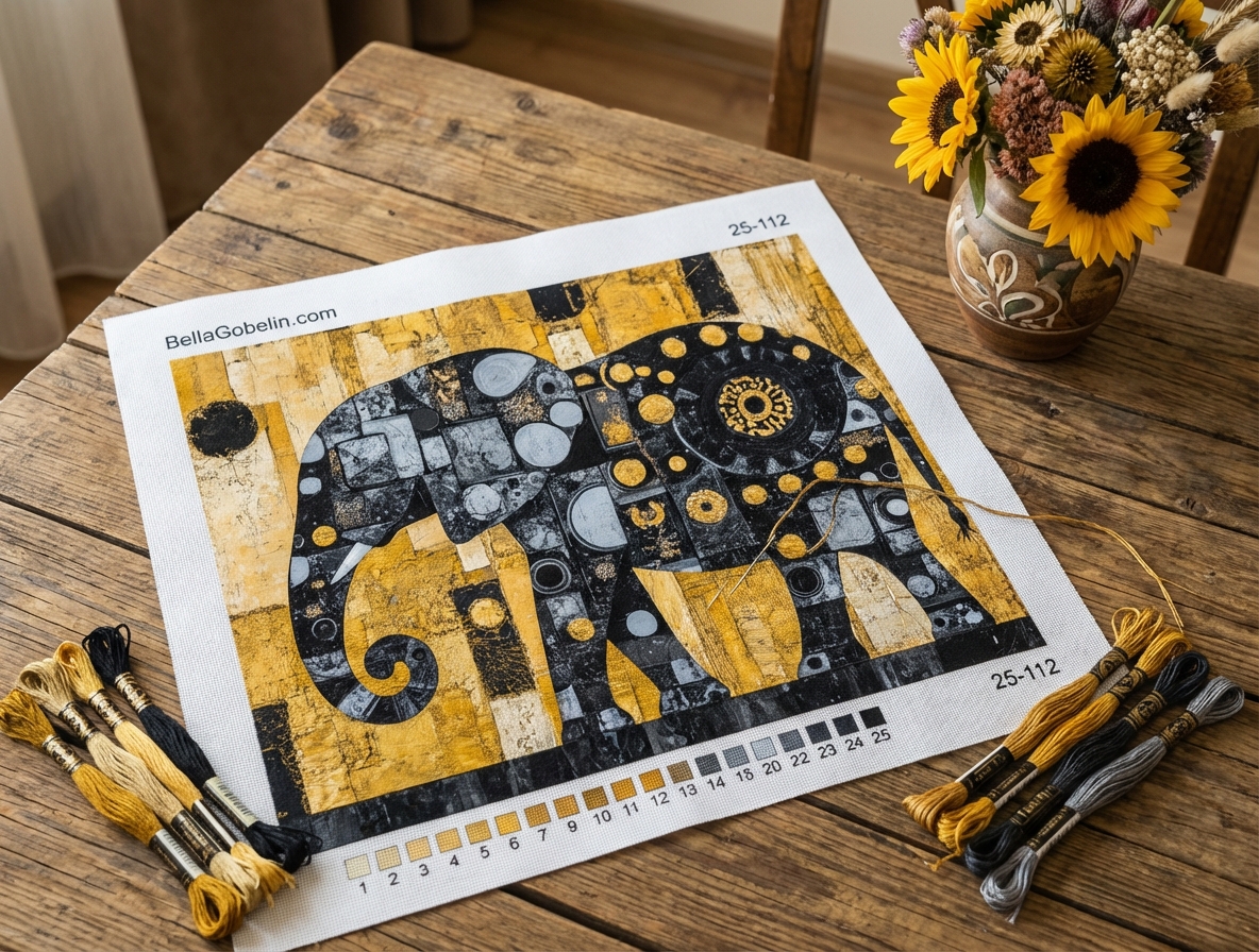 Elefant im Stil von Klimt