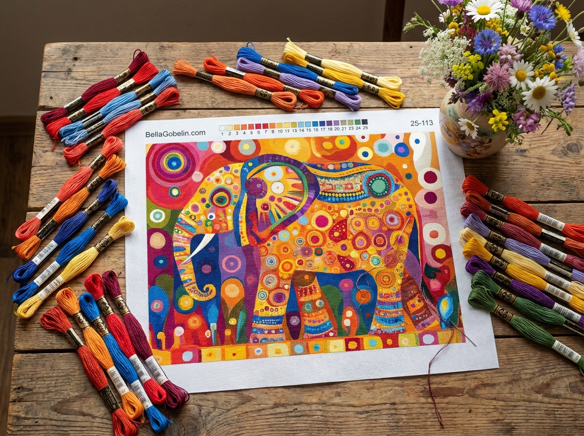 Elefant im Stil von Klimt – 25-113