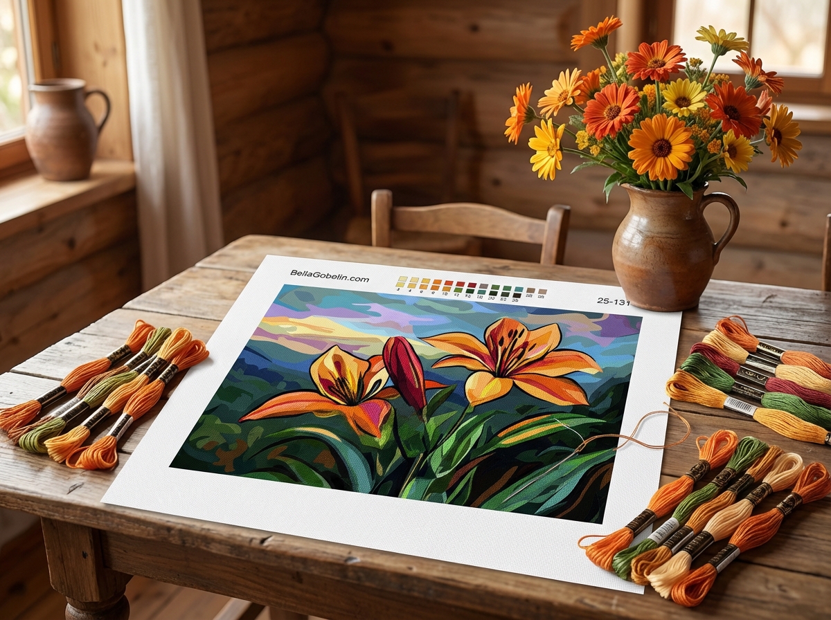 Orangefarbene Lilien