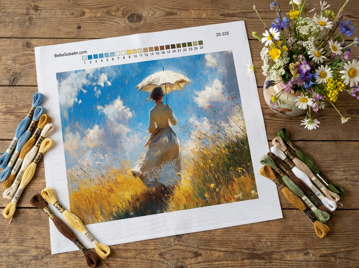 Monet, Damen mit Sonnenschirm Variationen