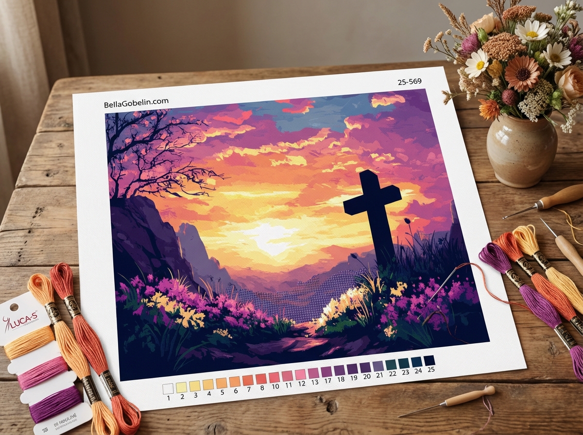 Religiöse Osterlandschaft