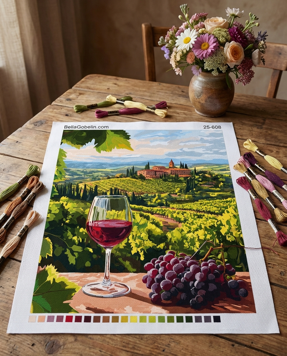 Wunderschöne Landschaft in der Toskana, Chianti, Wein