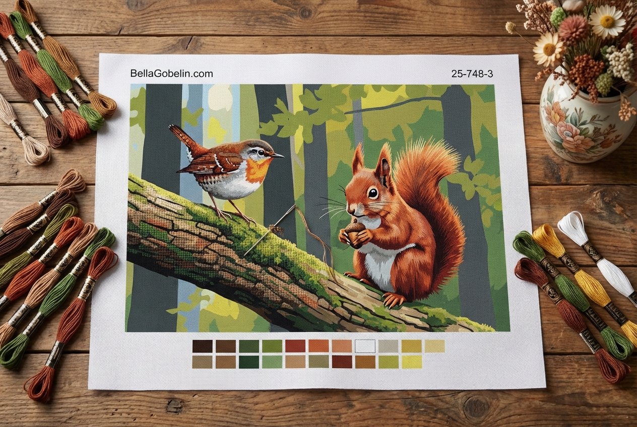 Die Eichhörnchen und der kleine Vogel