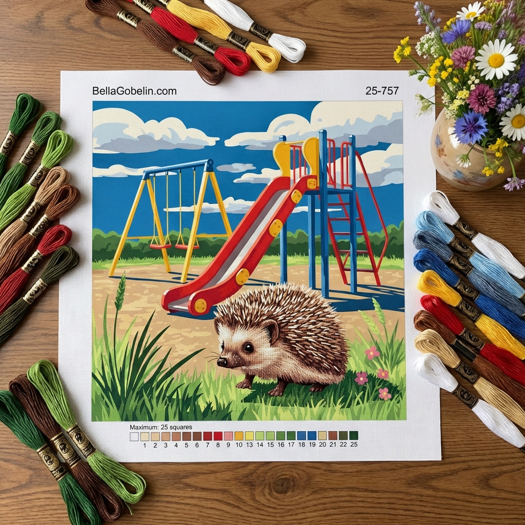 Igel im Kinderspielplatz