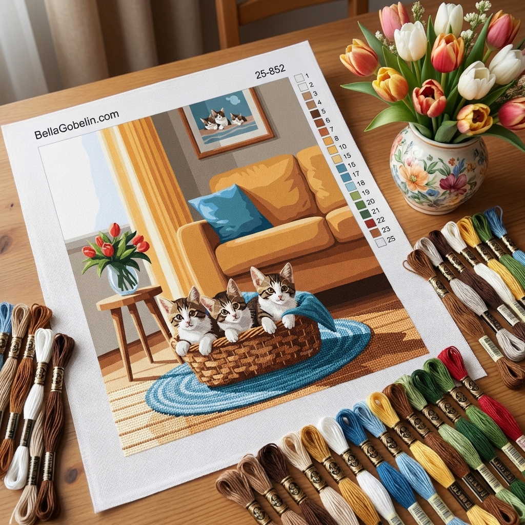 Katzen im Wohnzimmer