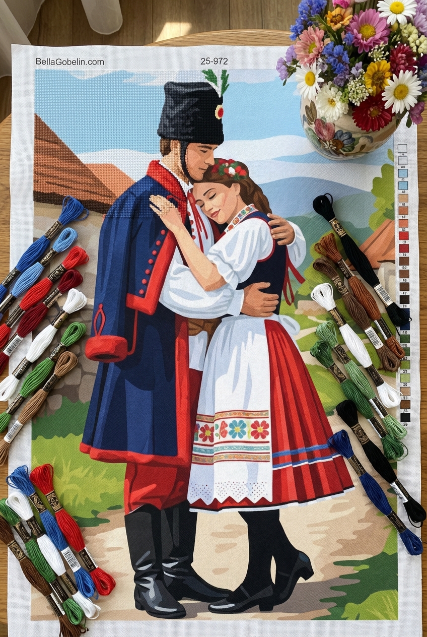 Romantik der alten Zeiten – Husar und seine Geliebte