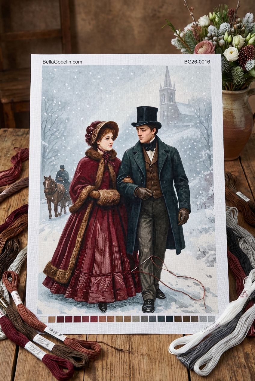 Winterspaziergang im Schneefall