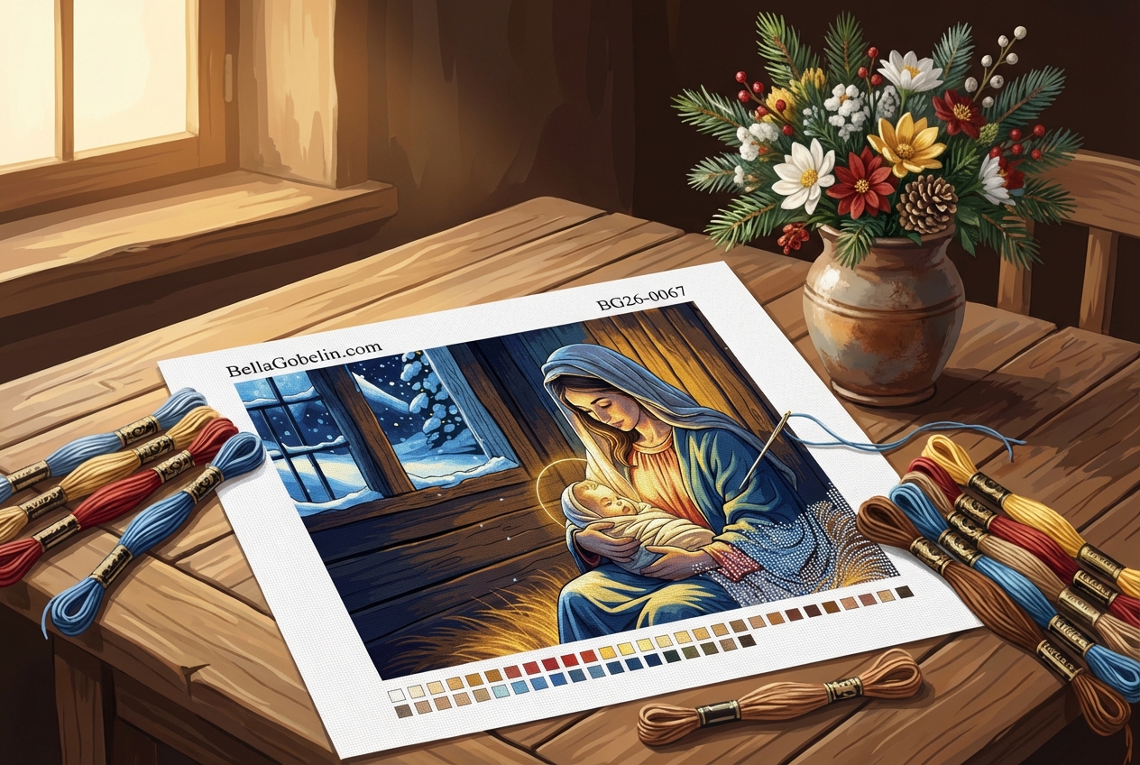 Jungfrau Maria mit dem kleinen Jesus