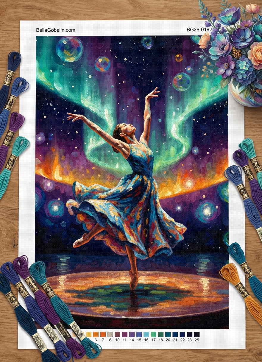 Balletttänzer in der Nacht.