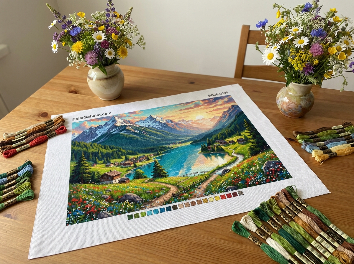 Alpenlandschaft mit See