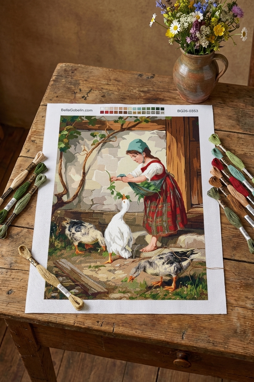 Die Gänsemagd - Antonio Montemezzano Replikat