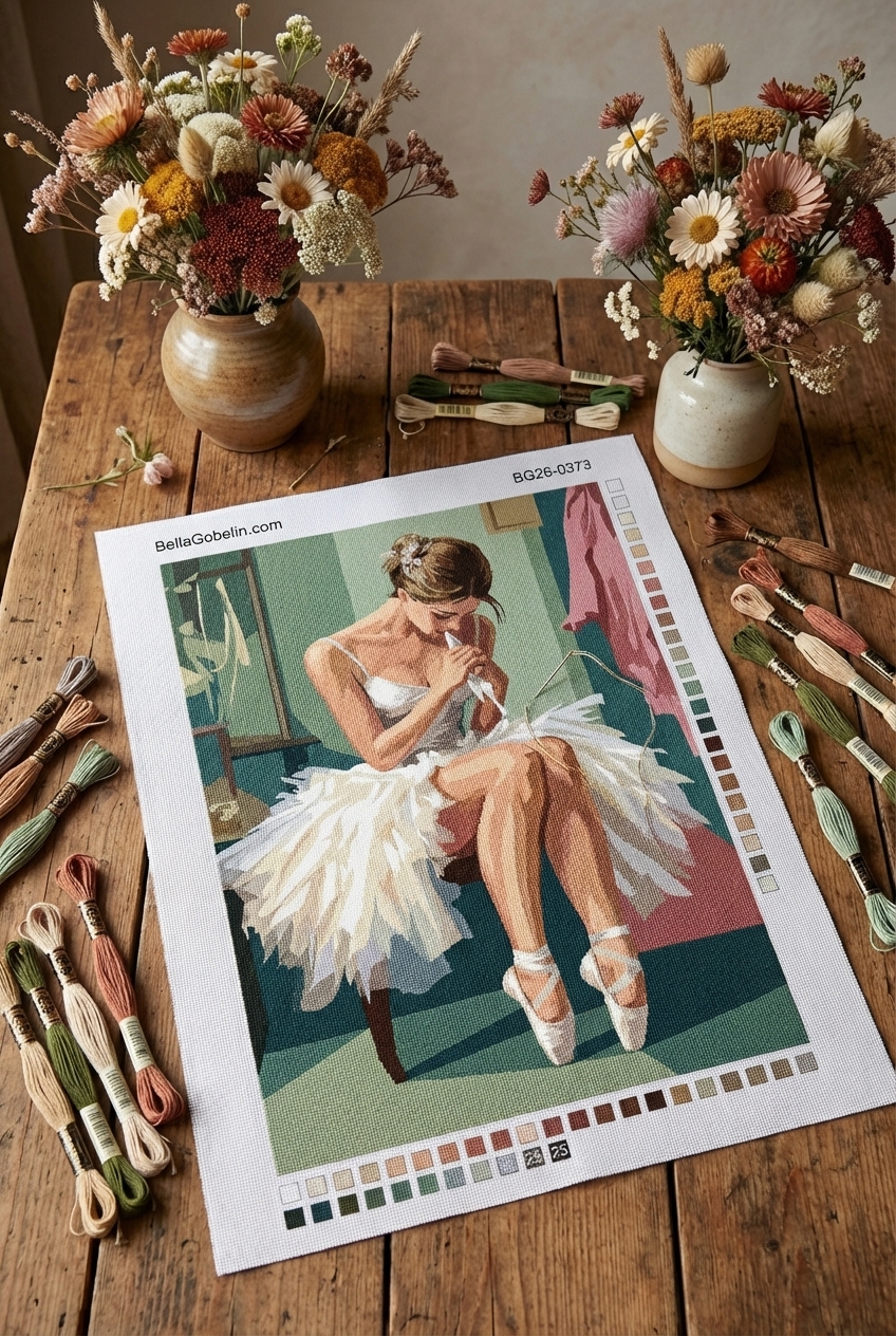 Balletttänzerin in einer Ruhepause