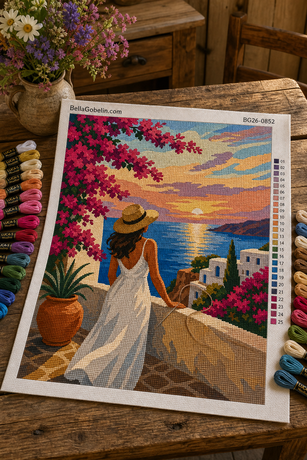 Mediterranes Frauenleben auf der Terrasse