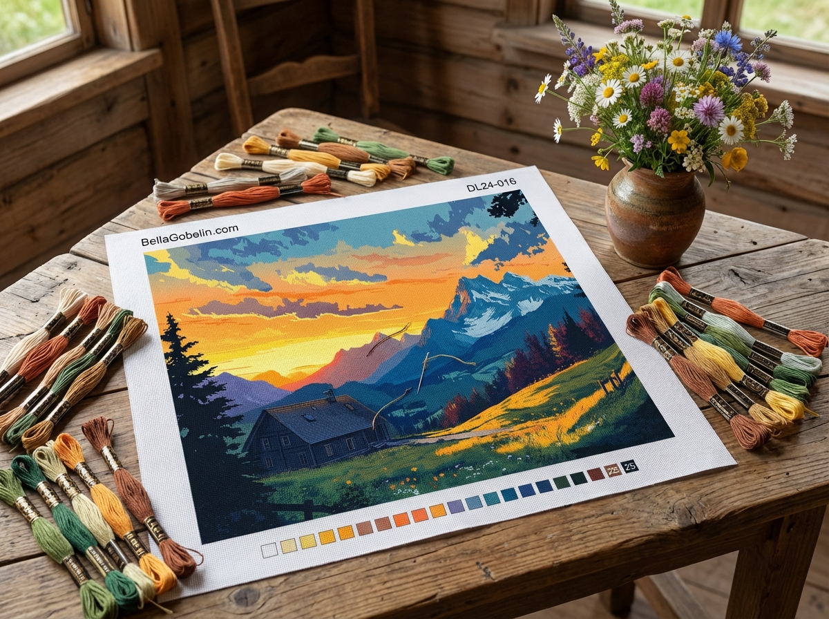 Sonnenuntergang in den Alpen