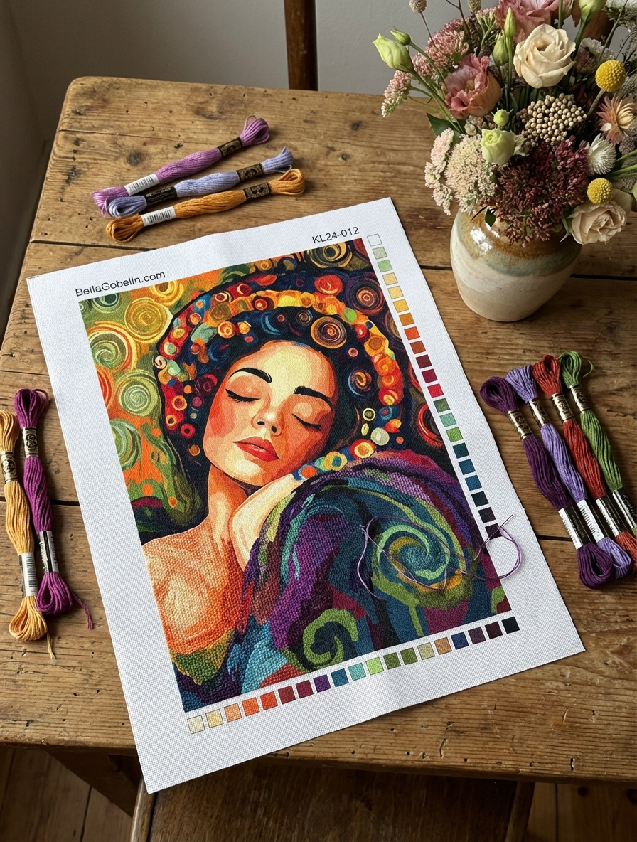 Klimt-Stil: Erschöpft