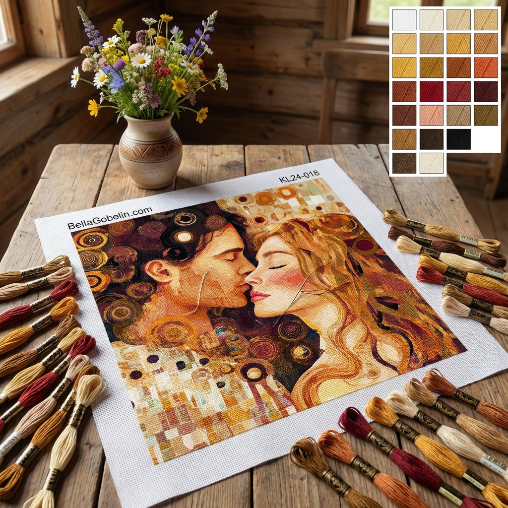 Klimt-Stil: Kuss-Variationen