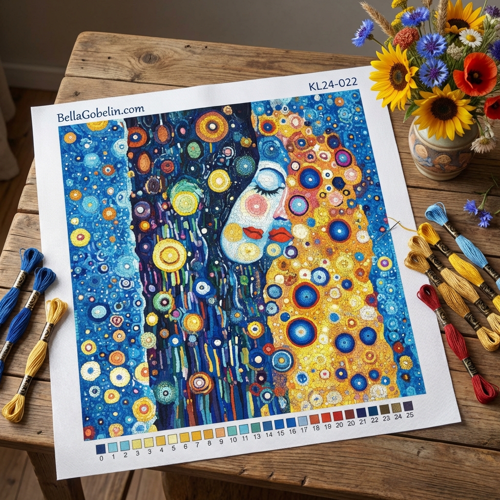 Klimt Stil: Der Kuss