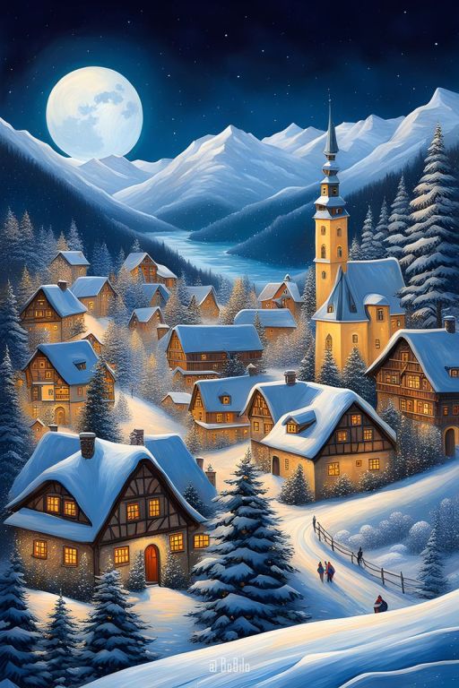 Teliholdas téli éjszaka