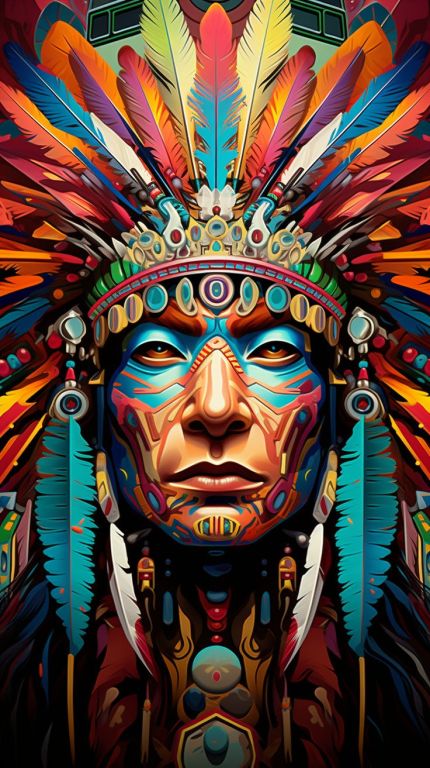 <div class='list-title'>Bunte Indianerkopf</div><div class='list-plustitle'>Gobelin Stickbild - Stickpackung</div>