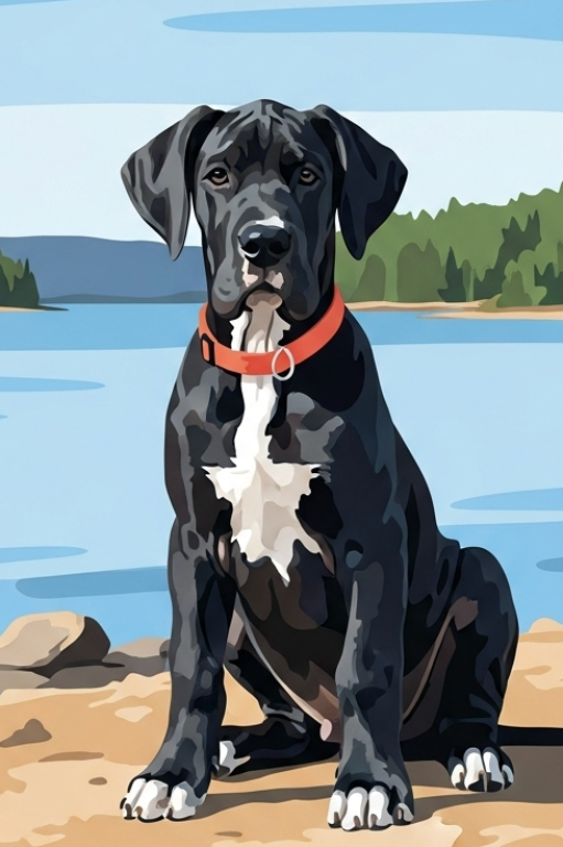 Kutyaportré - Fekete Dog kölyök