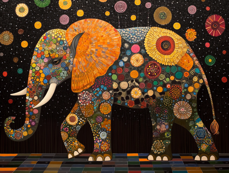 Elefant im Stil von Klimt