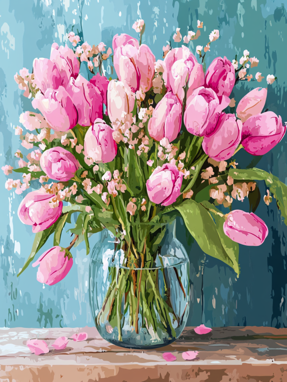 <div class='list-title'>Tulpenstrauß</div><div class='list-plustitle'>Gobelin Stickbild - Stickpackung</div>