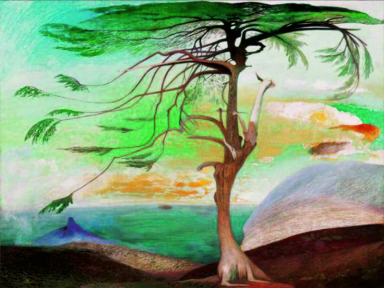 <div class='list-title'>Die einsame Zeder</div><div class='list-plustitle'>Gobelin Stickbild - Stickpackung</div>