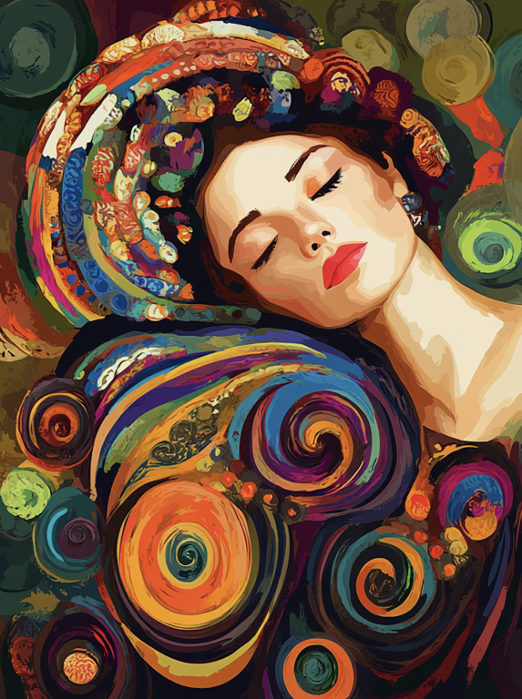 Klimt stílus: Pihenő