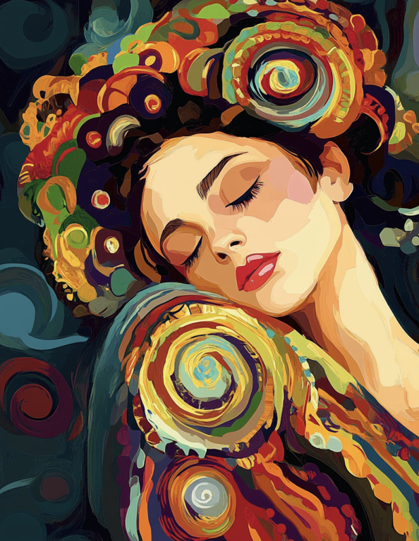 Klimt stílus: Pihenő