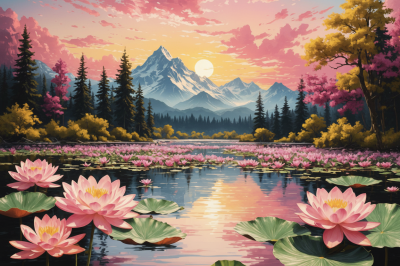 Seerosen im Gebirgssee