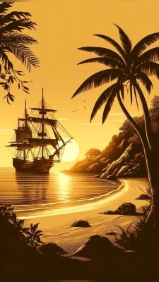 Segelboot nächtliche Silhouette