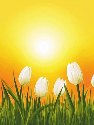 Tulpen im Sonnenlicht