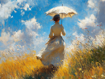 Monet, Damen mit Sonnenschirm Variationen