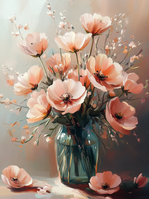 Wunderschöner Blumenstrauß in einer Vase