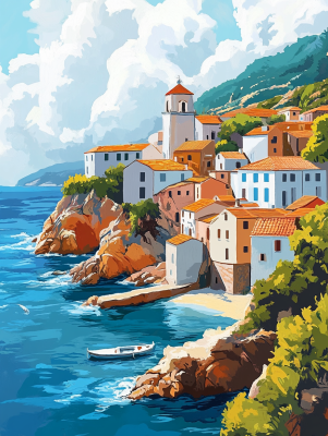 Italienische Stadt am Meer