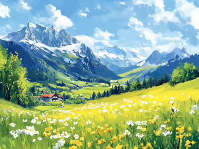 Frühling in den Österreichischen Alpen