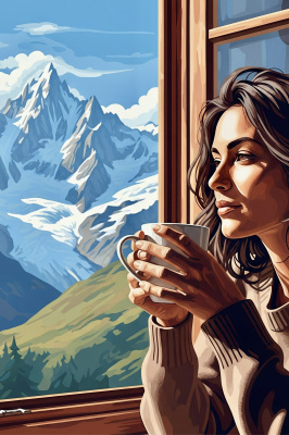 Kaffeeportrait am Mont Blanc