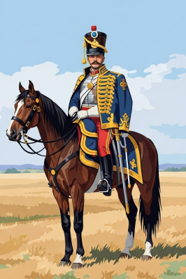 Reiterkarikatur-Design