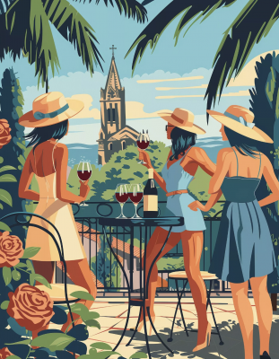 Cocktailparty im Garten