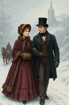 Winterspaziergang im Schneefall