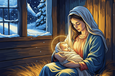 Jungfrau Maria mit dem kleinen Jesus