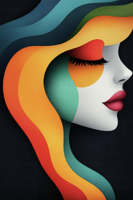 Abstraktes Frauenporträt