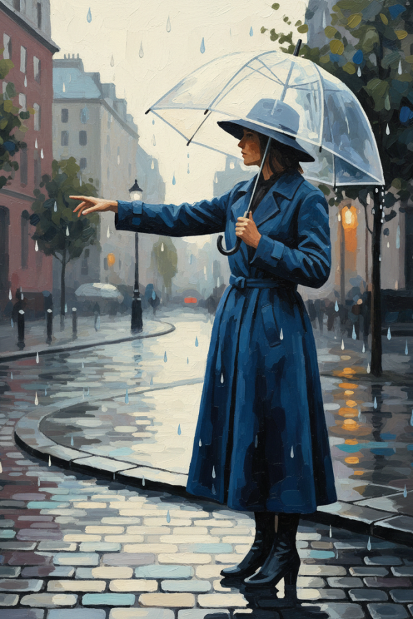 Ein regnerischer Tag in der Stadt