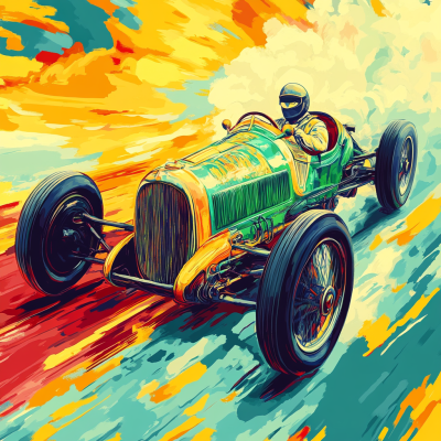 Automobil-Porträt: Der alte Rennwagen